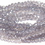 Cristale din sticla, rondelle, 2.5x2 mm, electroplacate
