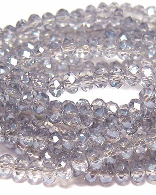 Cristale din sticla, rondelle, 2.5x2 mm, electroplacate