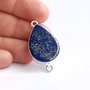 Conector lacrima cu Lapis Lazuli in rama argintata