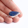 Conector lacrima cu Lapis Lazuli in rama argintata