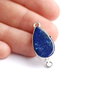 Conector lacrima cu Lapis Lazuli in rama argintata