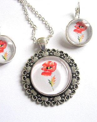 Set bijuterii cu maci 28344