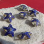 Steluta royal blue cloisonne aprox 13x20 mm