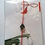 Bratara șnur martisor cu piatra Swarovski Bicone