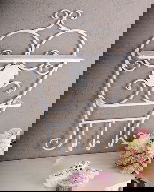 CUIER DIN FIER FORJAT ANTIK WHITE