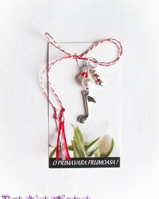 Martisor - pandantiv nota, margele