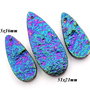 9456 - (SET 3buc) Pandantive, agata druzy, titanium / peacock