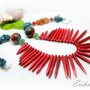 Colier statament -red howlit