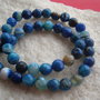 Agate fatetate albastru degrade aprox 6 mm