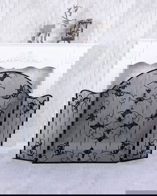 PARAVAN SEMINEU DIN FIER FORJAT ANTIK BROWN