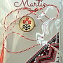 Brosa martisor cabochon sticla motive traditionale, model 4