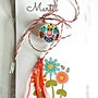 Brosa martisor cabochon sticla motive maghiare, model 5