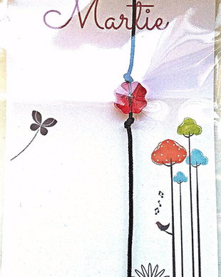 Bratara snur martisor cu piatra Swarovski Floare Siam