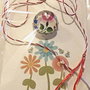 Brosa martisor cabochon sticla 14 floare
