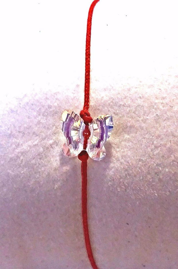 Bratara martisor cu piatra Swarosvki Fluture Crystal AB