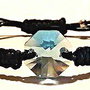 Bratara reglabila cu piatra Swarovski Octogon Aquamarine