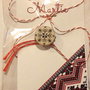Brosa martisor cabochon sticla motive traditionale, model 6