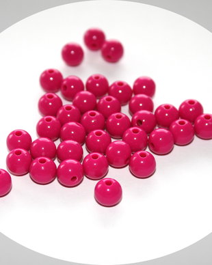 Margele acrilice roz fuchia 8 mm