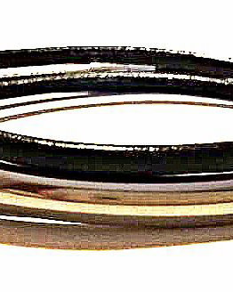 Bratara snur piele negru si link inox