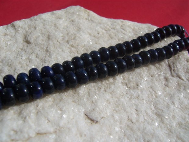 Lapis lazuli grad A rondele aprox 6.5x4-4.5 mm