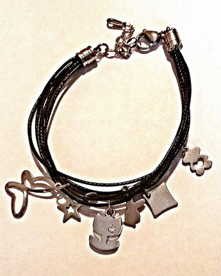 Bratara snur si charmuri inox