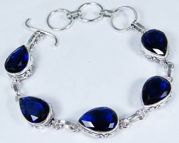 Bratara cuart blue topaz