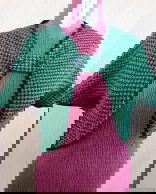 bolero tricotat cu verde