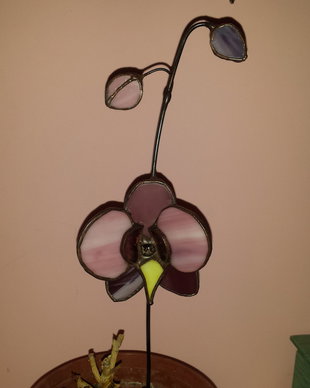 Decoratiune orhidee vitraliu