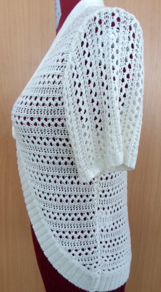 bluza-pulover alb tricotat
