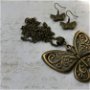 Colier fluture bronz