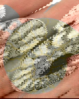 Ag416 - Pandantiv, argint 925, amonite, pirita