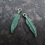 Pandantiv boho pana patina verdigris 38x10mm   BZLAK 142