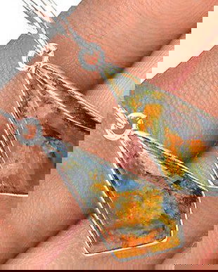 Ag439 - Cercei cu tortite, argint 925, pietersite