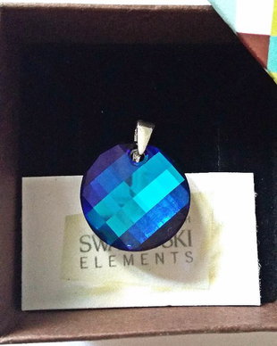 Pandant Swarovski Twist 18mm Bermuda Blue