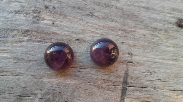 Cabochon ametist 12mm (2 buc)