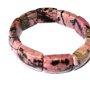 Bratara elastica din Rodonit roz negru - BR304 - bratara eleganta, bratara casual, bratara pietre semipretioase cadou pentru ea, cadou romantic