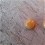 Cabochon aventurin portocaliu, aprox 10mm (2 buc)