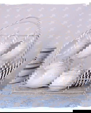 SET CEAI PORTELAN ALB CU SUPORT DIN FIER FORJATCW027