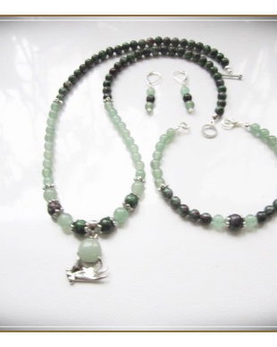 SET- AVENTURIN SI AGATE RUBY-ZOISIT