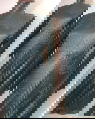 Rochie seara matase vegetala