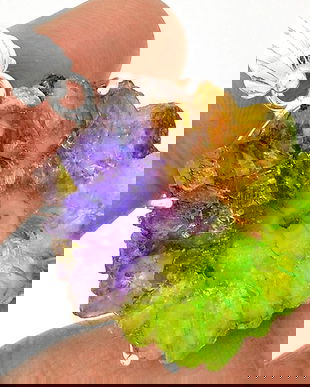 Pandantiv, argint 925, cuart solar multicolor