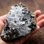 Specimen - Cluster Quartz Crizantema & calcopirit - de la Herja