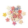 Nasturi din lemn  + material textil aplicat