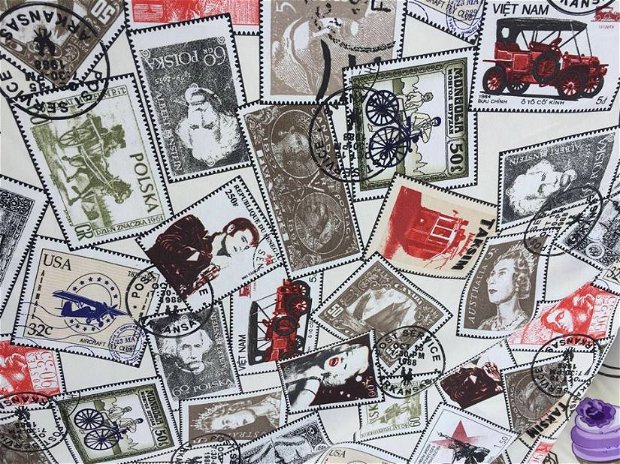 !imediat!Stamps Collage - 350x180cm - impermeabil - Timisa