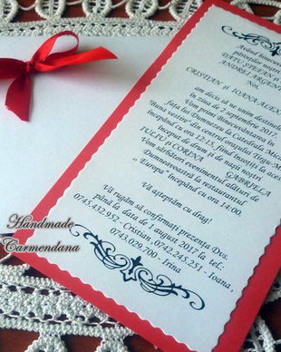 Invitatie nunta sau botez