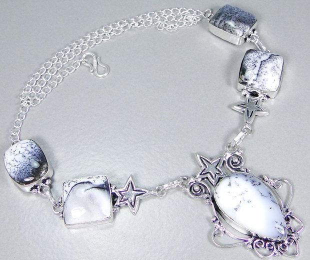 Colier opal dendritic