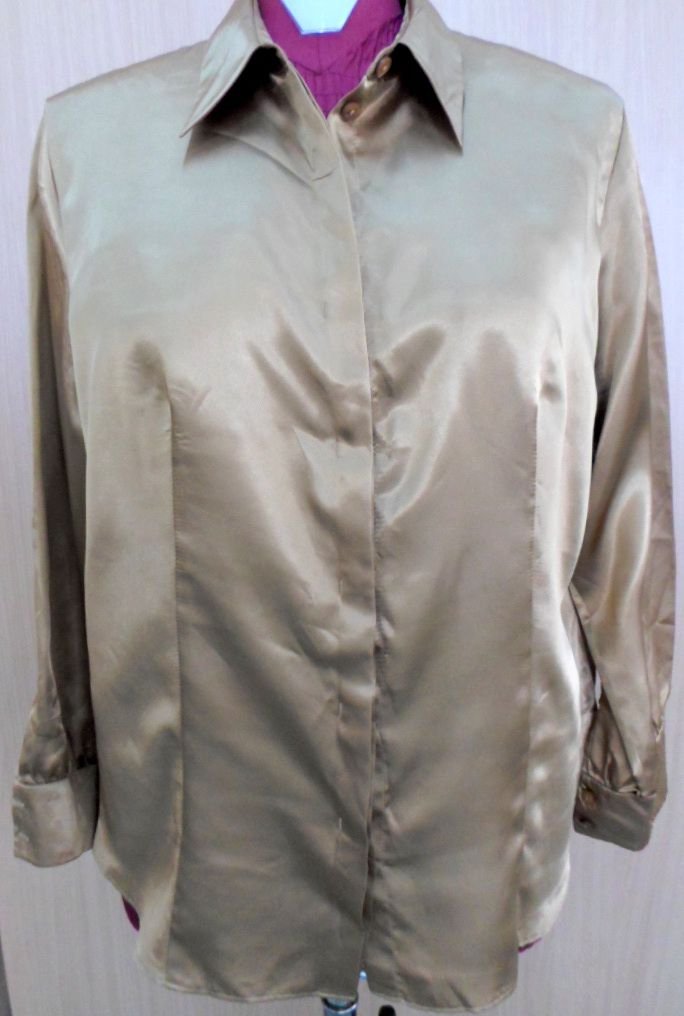 bluza din satin caramiziu