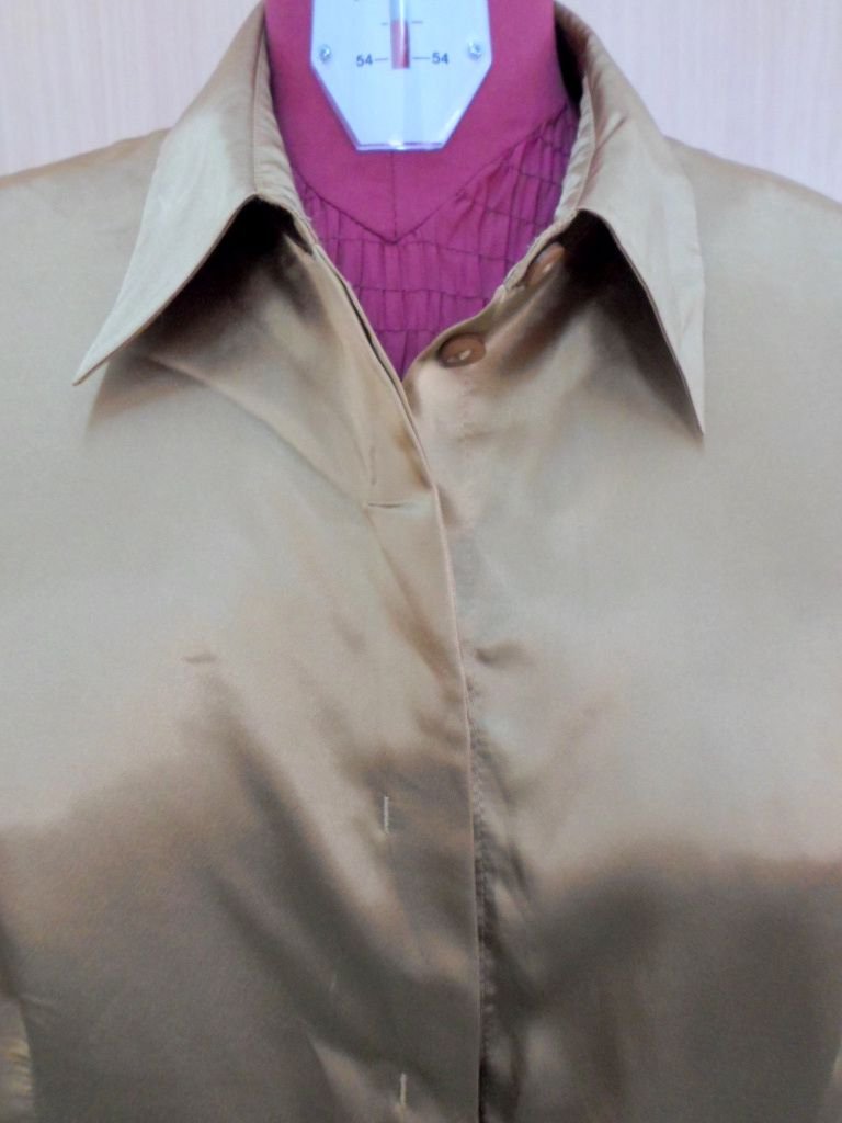 bluza din satin caramiziu