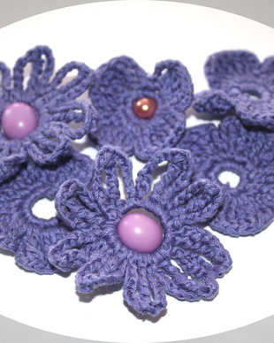 Lot floricele crosetate