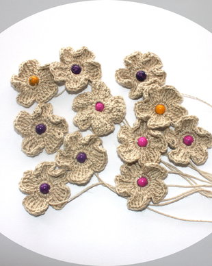 Lot floricele crosetate